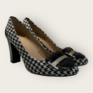 Tahari | LUCY Checkered Pumps | Black/White | Size 9.5M